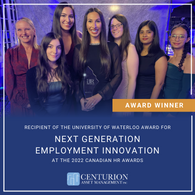 Award Winner. Recipient of the University of Waterloo award for next generation employment innovation at the 2022 Canadian HR awards.